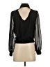 1.State 100% Polyester Black 3/4 Sleeve Blouse Size S - photo 2