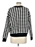 T Tahari Houndstooth Black White Pullover Sweater Size L - photo 2