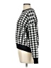 T Tahari Houndstooth Black White Pullover Sweater Size L - photo 5