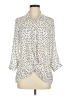 Iz Byer 100% Polyester Polka Dots Ivory 3/4 Sleeve Blouse Size M - photo 1