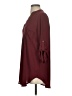 Lush 100% Polyester Burgundy 3/4 Sleeve Blouse Size S - photo 5
