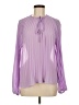 MNG 100% Polyester Purple Long Sleeve Blouse Size 8 - photo 1