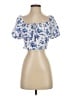 Shein 100% Polyester Blue Short Sleeve Blouse Size 4 - photo 1