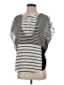 One September 100% Polyester Stripes Silver 3/4 Sleeve Blouse Size XS - photo 1