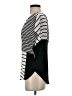 One September 100% Polyester Stripes Silver 3/4 Sleeve Blouse Size XS - photo 5