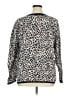 Karen Scott 100% Cotton Animal Print Silver Cardigan Size 1X - photo 2