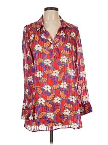 Leggiadro Long Sleeve Silk Top (view 1)