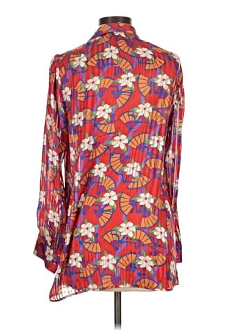 Leggiadro Long Sleeve Silk Top (view 2)