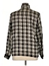 Yves St. Clair 100% Polyester Houndstooth Silver Long Sleeve Blouse Size 16 - photo 2