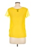 H&M 100% Polyester Yellow Short Sleeve Top Size 6 - photo 2