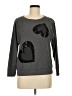 Halogen Graphic Gray Sweatshirt Size M (petite) - photo 1