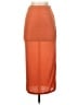 Shein Solid Orange Casual Skirt Size 4 - photo 1