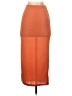 Shein Solid Orange Casual Skirt Size 4 - photo 2