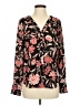 Ann Taylor Floral Black Long Sleeve Blouse Size S - photo 1