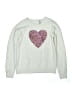 The Children's Place Hearts Silver Pullover Sweater Size 10 - 12 - photo 1