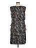 Connected Apparel 100% Polyester Animal Print Gray Cocktail Dress Size 12 - photo 2