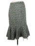 Elevenses Chevron-herringbone Tweed Plaid Brown Green Casual Skirt Size 4 - photo 2