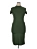 Daisy Solid Green Casual Dress Size XL - photo 1