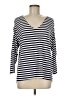 Gibson Latimer Stripes Black 3/4 Sleeve Top Size M - photo 1
