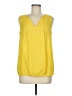 Ann Taylor LOFT 100% Polyester Solid Yellow Sleeveless Blouse Size M - photo 1