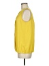 Ann Taylor LOFT 100% Polyester Solid Yellow Sleeveless Blouse Size M - photo 5