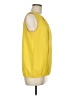 Ann Taylor LOFT 100% Polyester Solid Yellow Sleeveless Blouse Size M - photo 4