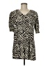 La Mer Luxe 100% Rayon Animal Print Ivory Short Sleeve Top Size M - photo 1