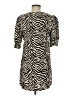 La Mer Luxe 100% Rayon Animal Print Ivory Short Sleeve Top Size M - photo 2