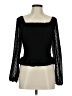 Lush 100% Polyester Black Long Sleeve Top Size M - photo 1
