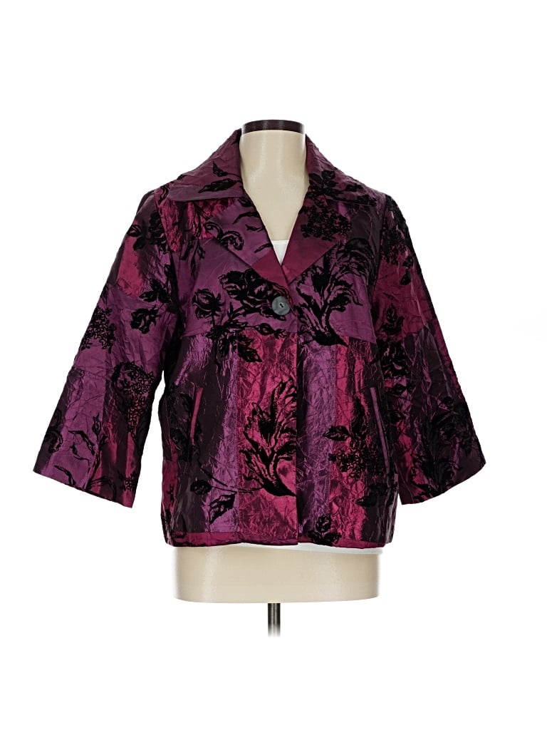 Pre-owned Susan Graver Jacket In Purple