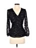 J.Crew 100% Polyester Black 3/4 Sleeve Blouse Size XXS - photo 1
