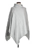 Simplee 100% Acrylic Silver Blue Poncho One size - photo 1
