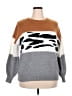 Unbranded 100% Acrylic Color Block Brown Pullover Sweater Size 2X - photo 1