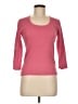 Three Dots 100% Combed Cotton Pink 3/4 Sleeve Top Size M - photo 1