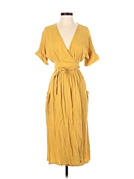 womens midi linen dresses Balcony Moment Brown Linen Midi Dress | Trendy Women's Dress
