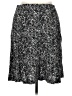 Christopher & Banks 100% Rayon Animal Print Silver Black Casual Skirt Size 14 - photo 2