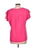 Blooming Jelly Pink Short Sleeve Blouse Size L - photo 2