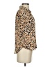 CAbi 100% Polyester Animal Print Brown Tan Short Sleeve Blouse Size XS - photo 4