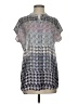 CAbi Houndstooth Gray Short Sleeve Blouse Size S - photo 1