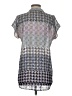 CAbi Houndstooth Gray Short Sleeve Blouse Size S - photo 2