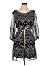 KLD Signature 100% Polyester Chevron-herringbone Gray Casual Dress Size L - photo 1