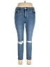 Topshop Hearts Blue Jeans Size 34 waist (petite) - photo 1