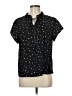 Shein 100% Polyester Stars Black Short Sleeve Blouse Size 8 - 10 - photo 1