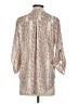 Unbranded 100% Polyester Paisley Tan 3/4 Sleeve Blouse Size S - photo 2
