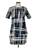 Sam & Lavi Plaid Blue Casual Dress Size L - photo 1