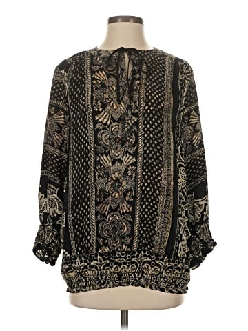 Akiko Long Sleeve Silk Top (view 1)