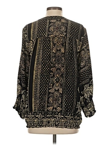 Akiko Long Sleeve Silk Top (view 2)