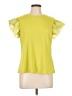 Nicole Miller Yellow Short Sleeve Top Size L - photo 1