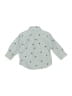 Little Me 100% Cotton Hearts Green Long Sleeve Button-Down Shirt 9-12 MO / 12 MO - photo 2