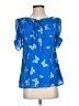 Wallis 100% Polyester Blue Short Sleeve Blouse Size S - photo 1